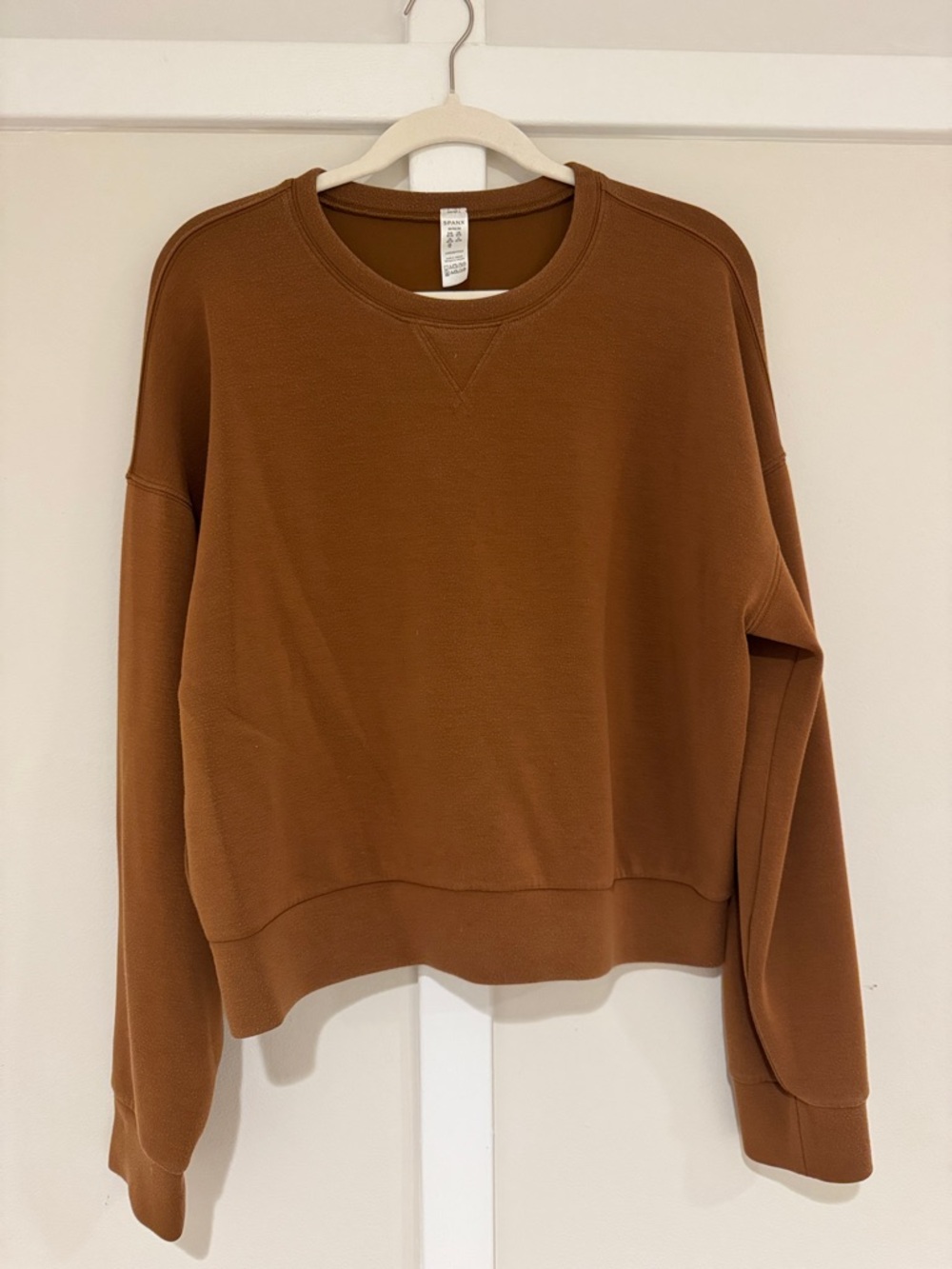 SPANX Rust Brown Crewneck Tee